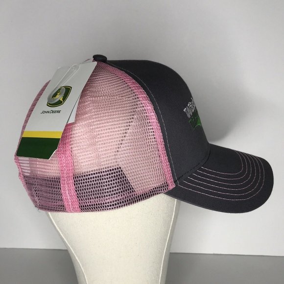 Women's Cap Hat Gray Pink Washington Tractor Snapback Mesh New - Picture 3 of 11